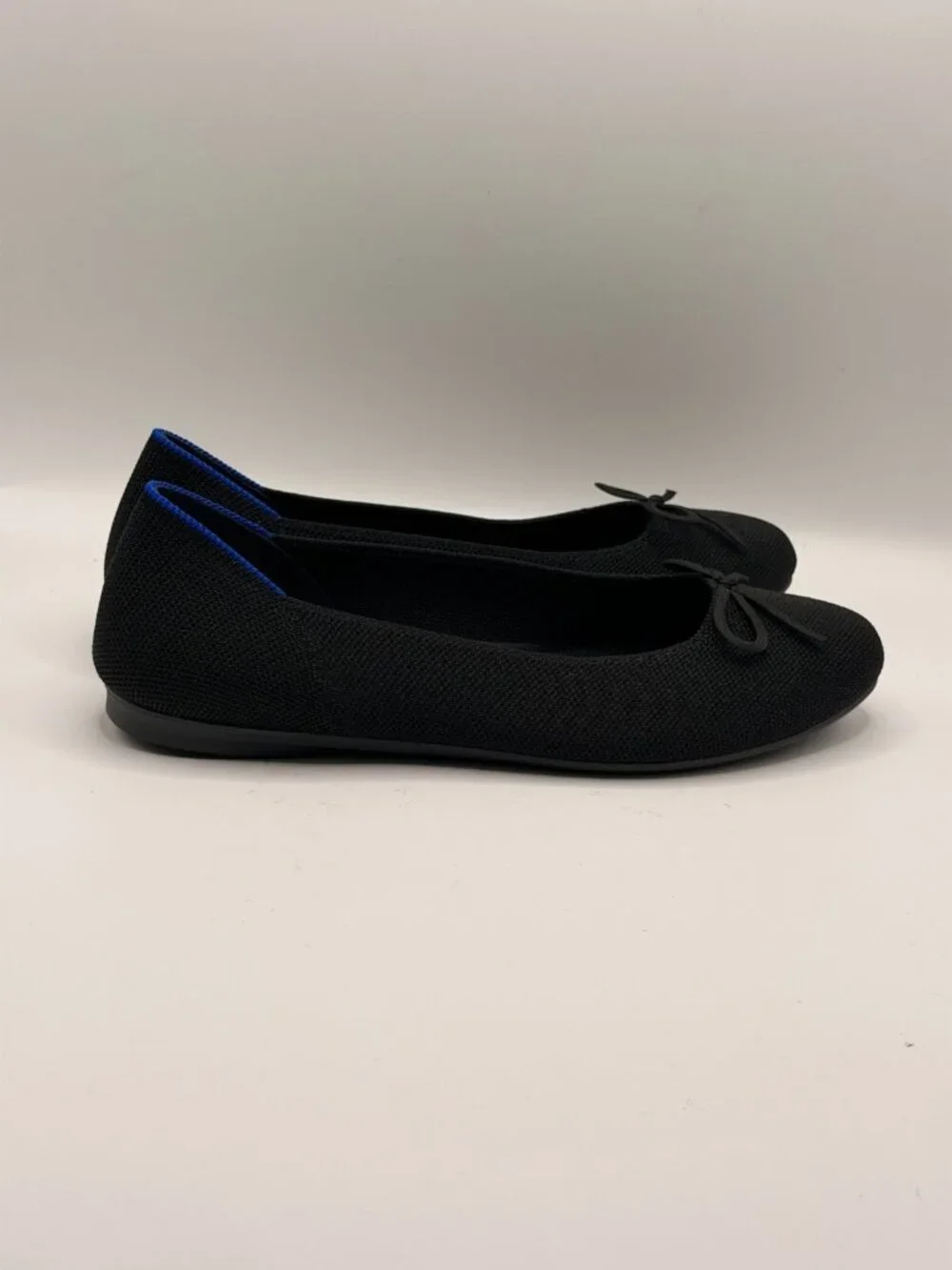 Rothy's Women The Ballet Knit Black Flat Sz 7.5
